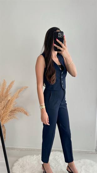 Premium kalite Pantalon Yelek Takım Lacivert Siyah