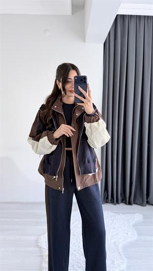 Simple Lacivert Modal Karışımlı Tasarım Takım