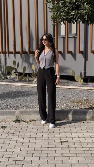 Sophie Düğmeli Yelek Gri