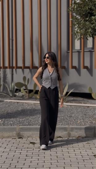 Sophie Düğmeli Yelek Gri