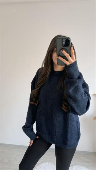Stars Geniş Kol Basic Yumoş Salaş Kazak Lacivert