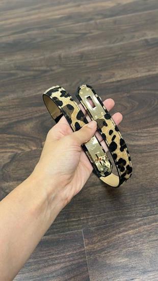 Tifi Leopar Lastikli Kilit Kemer