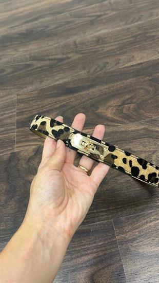 Tifi Leopar Lastikli Kilit Kemer