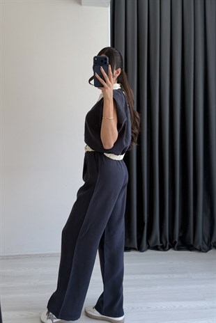 Twily Yaka Garnili Tws Model Tensel Lacivert Takım 