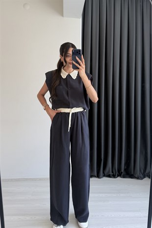 Twily Yaka Garnili Tws Model Tensel Lacivert Takım 