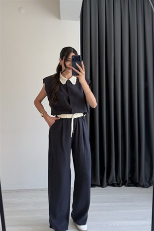 Twily Yaka Garnili Tws Model Tensel Lacivert Takım 