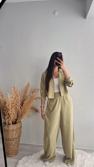 Yeşil Modal Kumaş Takım 