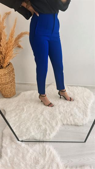 Zra Model Lüx Kalite Kalın Kumaş Flatolu Pantolon Saks