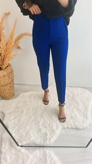 Zra Model Lüx Kalite Kalın Kumaş Flatolu Pantolon Saks