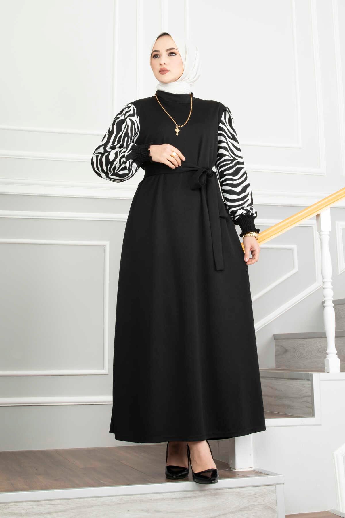Black and white hijab outfits best sale