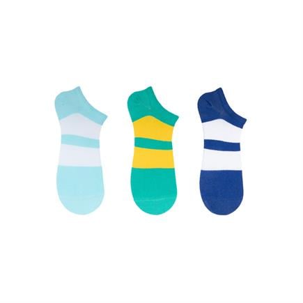 The Socks Company 3 Çift Desenli Erkek Babet Çorap