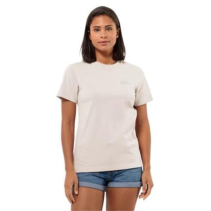 Jack Wolfskin Essential T W Kadın Ekru T-Shirt