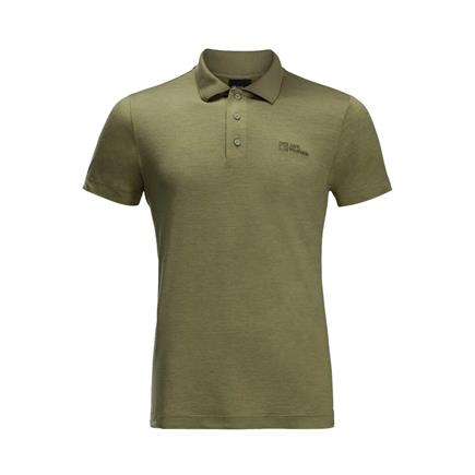 Jack Wolfskin Travel Polo M Erkek Yeşil Polo T-Shirt