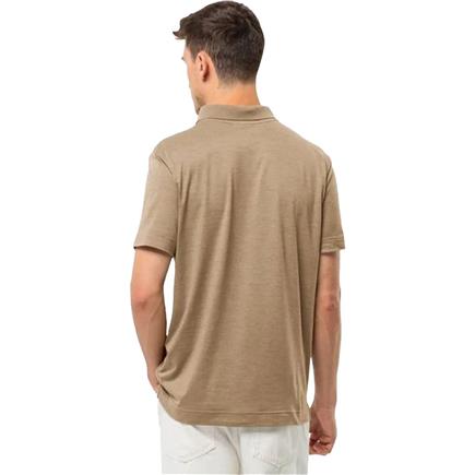 Jack Wolfskin Travel Polo M Erkek Bej Polo T-Shirt