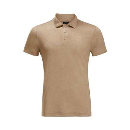 Jack Wolfskin Travel Polo M Erkek Bej Polo T-Shirt