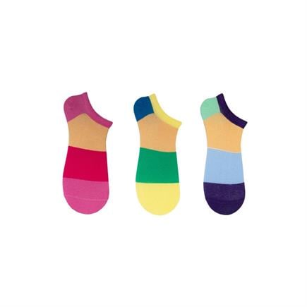 The Socks Company 3 Çift Desenli Kadın Babet Çorap