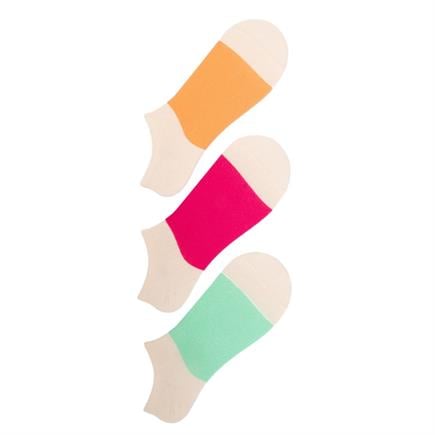 The Socks Company 3 Çift Desenli Kadın Babet Çorap