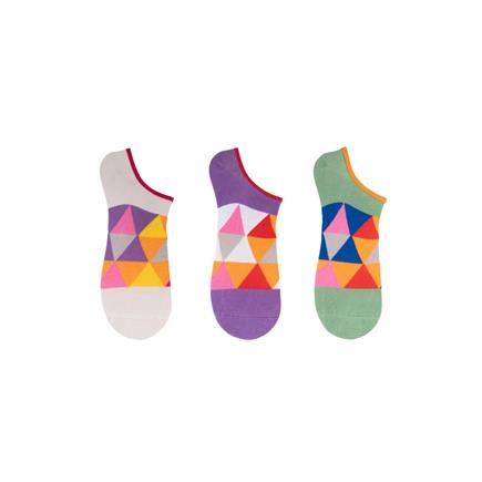 The Socks Company 3 Çift Desenli Kadın Babet Çorap
