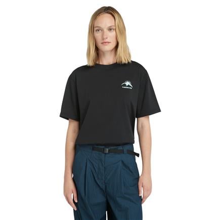 Timberland Hıke Lıfe Graphıc Short-Sleeve Tee Siyah Kadın T-Shirt