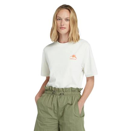 Timberland Hıke Lıfe Graphıc Short-Sleeve Tee Vıntage Whıte Kadın T-Shirt