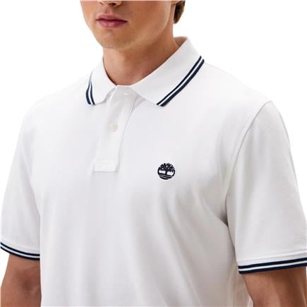 Timberland Tipped Pique Short Sleeve Polo Beyaz Erkek T-Shirt