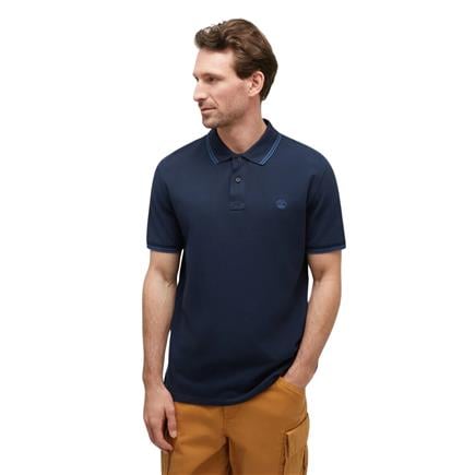 Timberland Tipped Pique Short Sleeve Polo Dark Sapphıre Erkek T-Shirt