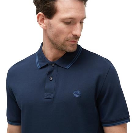 Timberland Tipped Pique Short Sleeve Polo Dark Sapphıre Erkek T-Shirt