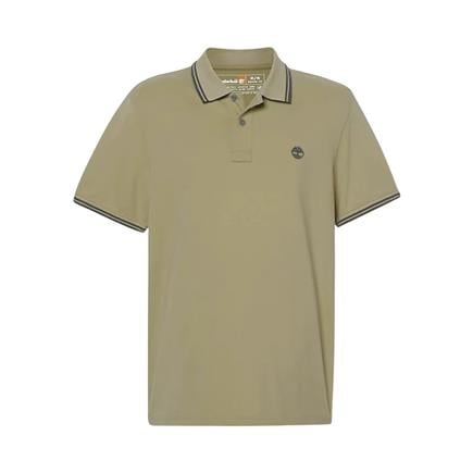 Timberland Tipped Pique Short Sleeve Polo Cassel Earth Erkek T-Shirt