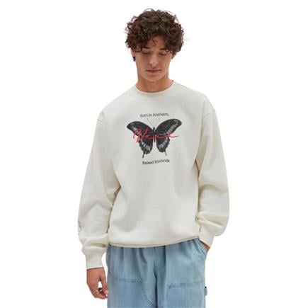 Vans Born In Anaheım Loose Crew Erkek Beyaz Sweatshirt & Hoodie