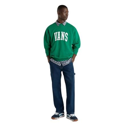 Vans ORIGINAL STANDARDS VARSITY LOOSE CREW Erkek Yeşil Sweatshirt