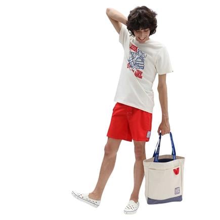 Vans X Yucca Fıns Boarshorts Kırmızı Mayo Şort