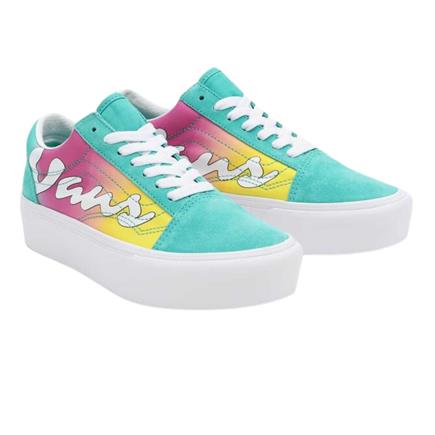 Vans Ua Old Skool Platform Spring Fade Turkuaz Sneaker