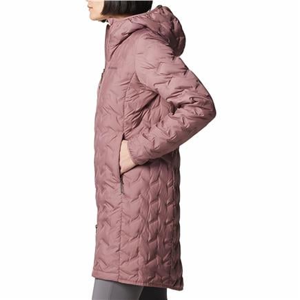 Columbia  Delta Ridge II Long Down Jacket Kadın Mor Mont