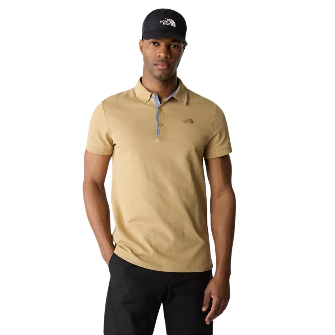 The North Face M Premium Polo Piquet Erkek Krem T Shirt NEOX ZONE