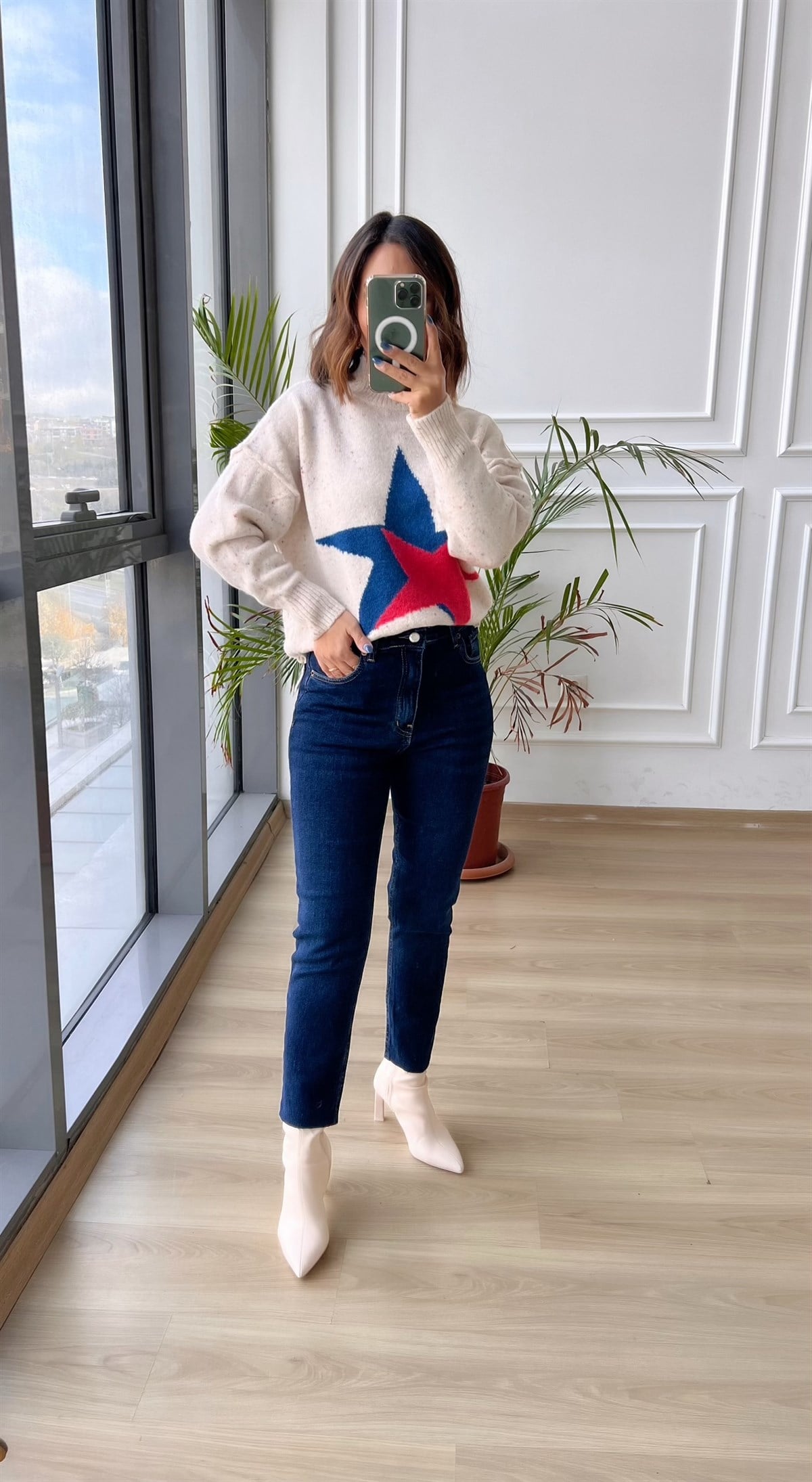 Boyfit Koyu Renk Jean