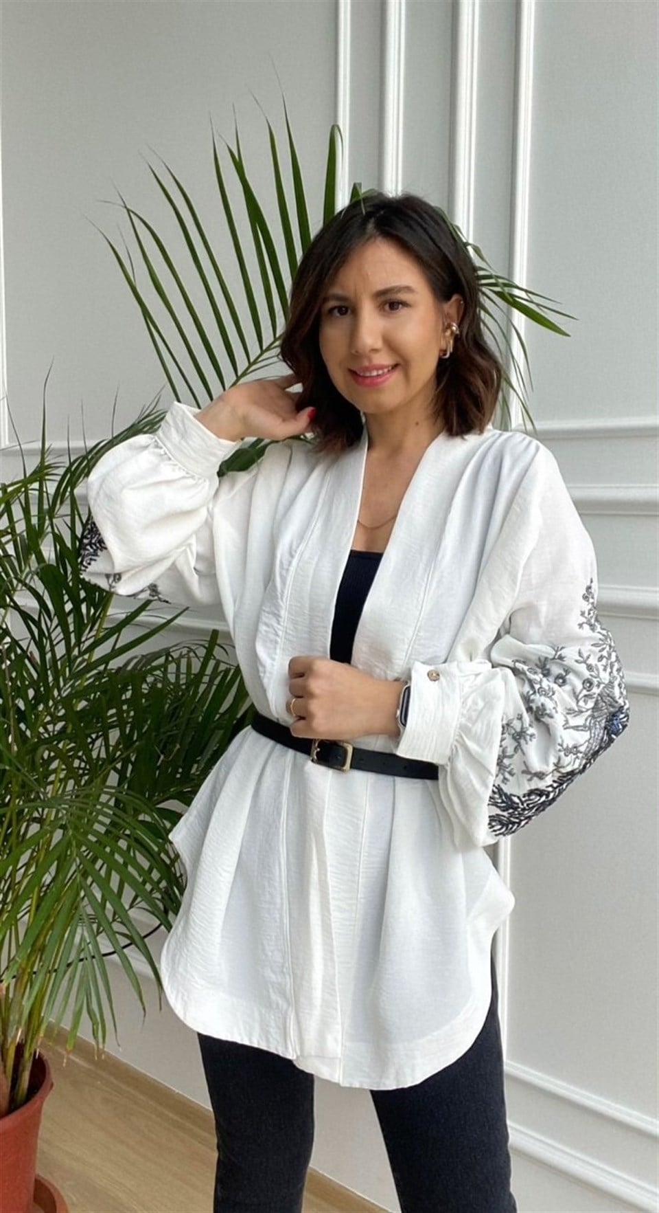 Nakış Detaylı Tasarım Kimono