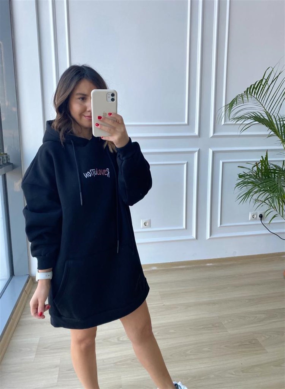 Revolutıon Yazılı Siyah Sweatshirt