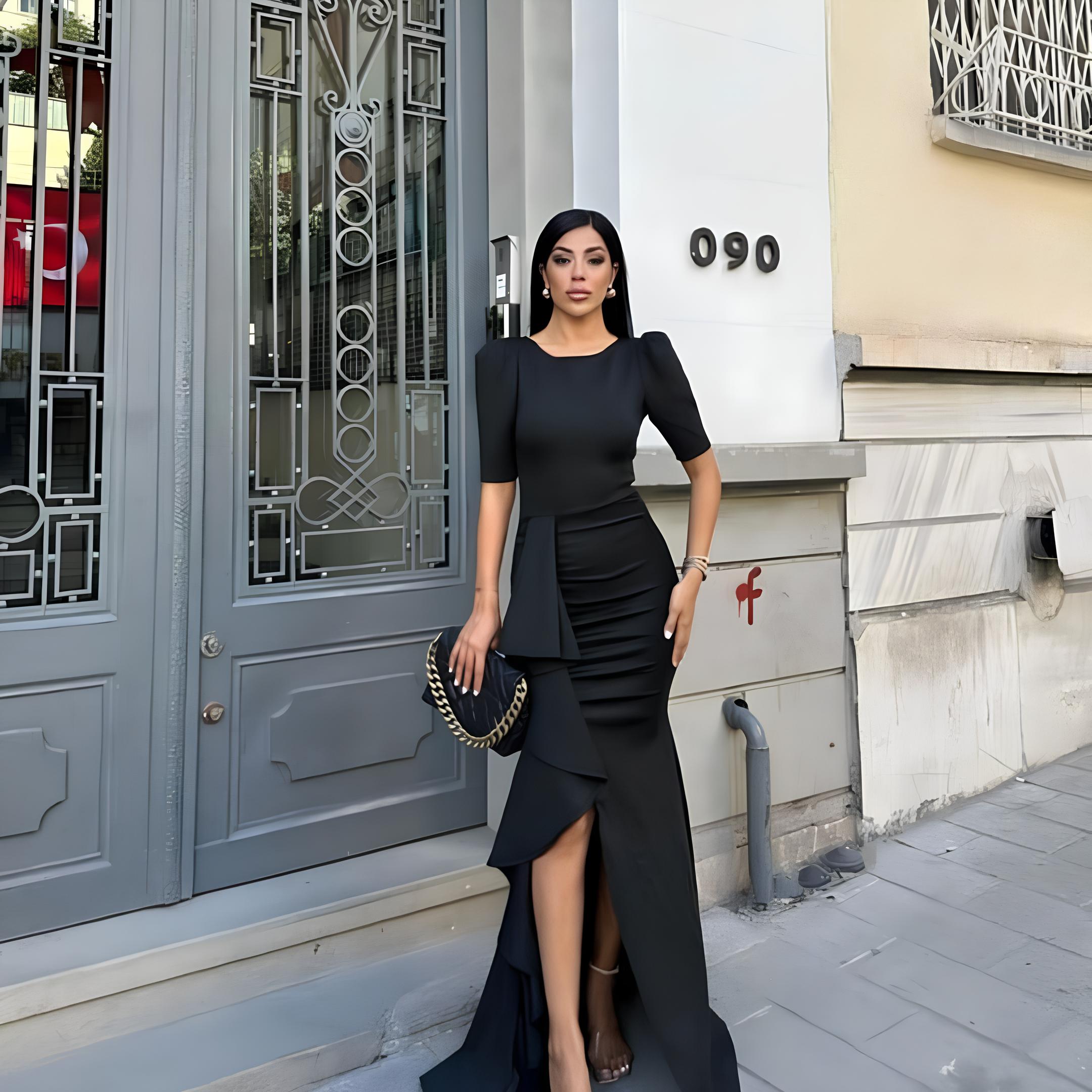 volanlı elbise