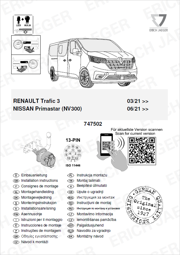 RENAULT TRAFİC 3  03/21 -)  ARACA ÖZEL ORJİNAL ELEKTRİK MODÜLÜ 