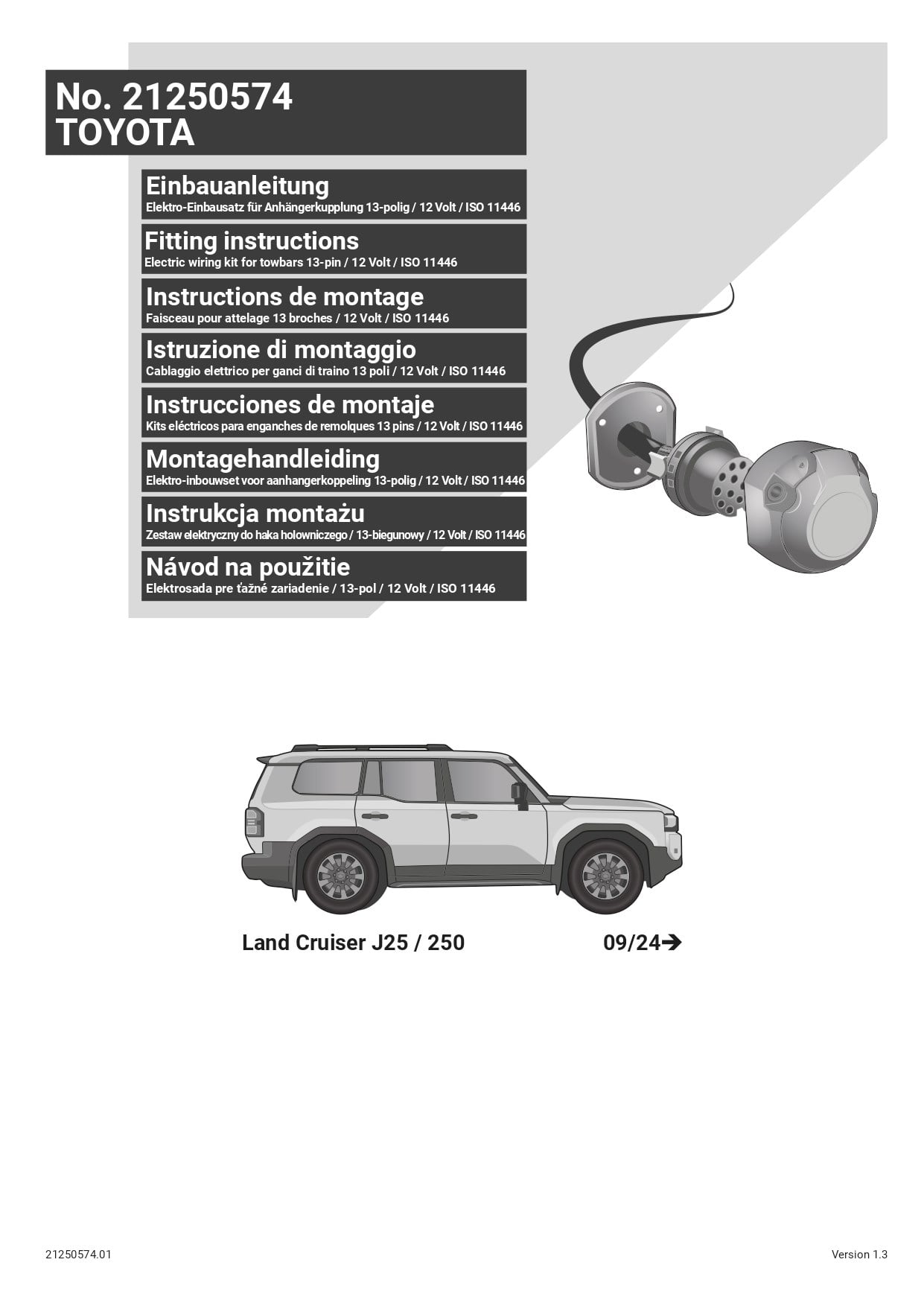 Toyota Land Cruiser J25/250 09/2024- ) ARACA ÖZEL ORJİNAL ELEKTRİK MODÜLÜ 