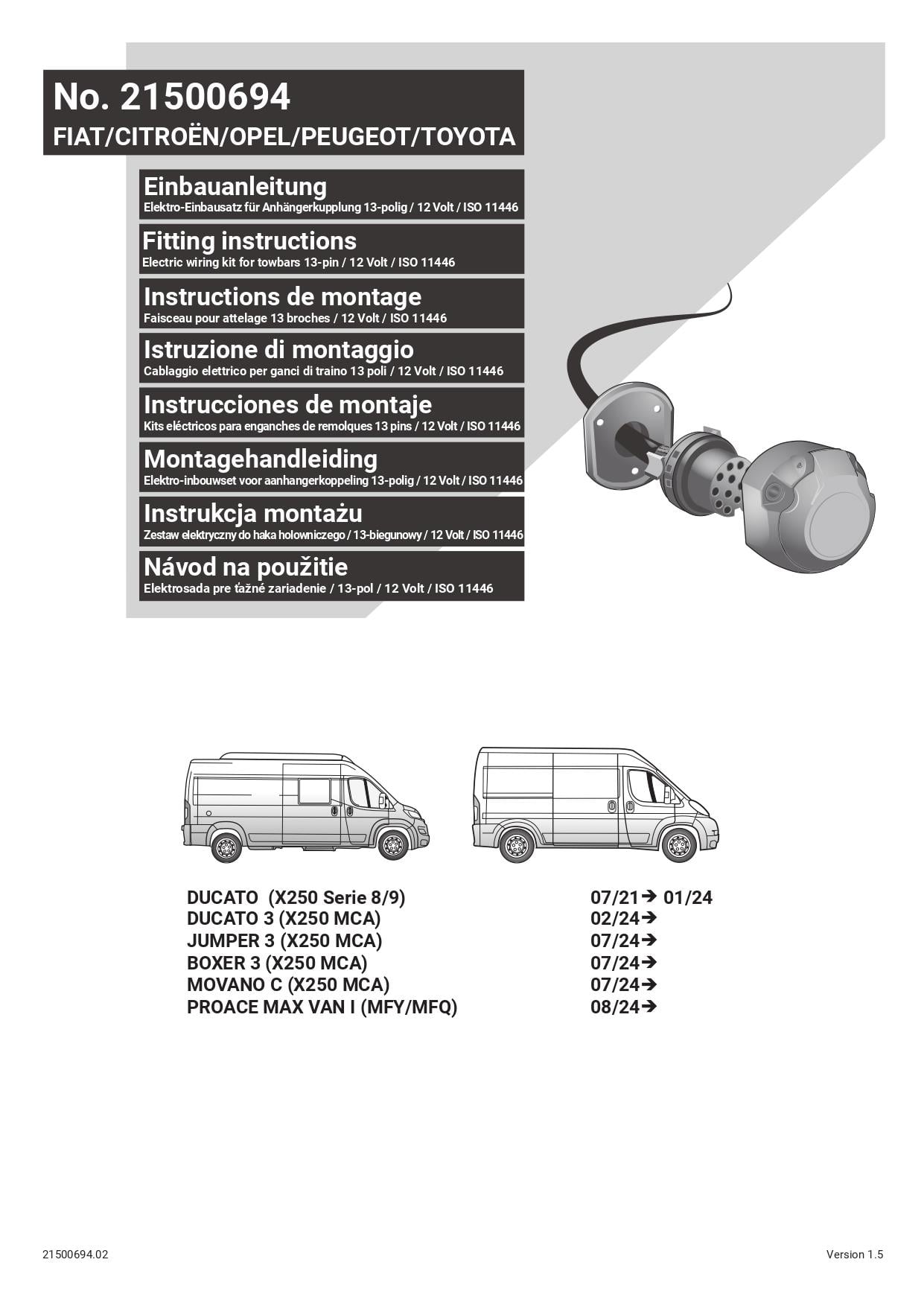 FİAT DUCATO 3  02/24 -)  ARACA ÖZEL ORJİNAL ELEKTRİK MODÜLÜ 