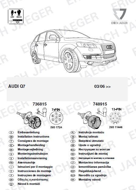 AUDI Q7 ARACA ÖZEL ORJİNAL ELEKTRİK MODÜLÜ