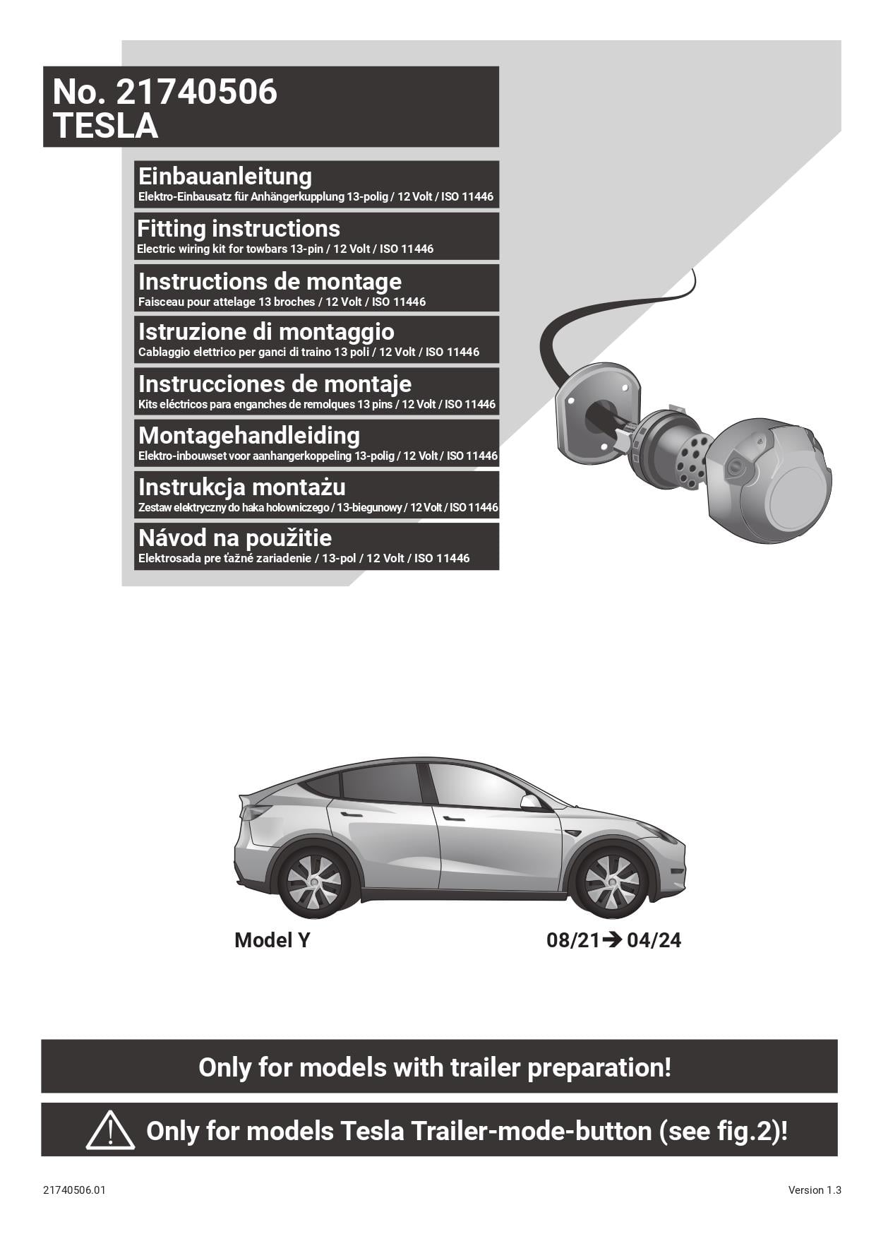 Tesla Model Y  08/21 - 04/24  ARACA ÖZEL ORJİNAL ELEKTRİK MODÜLÜ 