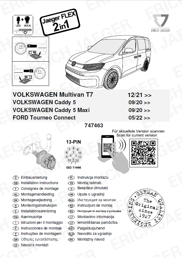 VOLKSWAGEN MULTİVAN T7  12/21 -)  ARACA ÖZEL ORJİNAL ELEKTRİK MODÜLÜ 