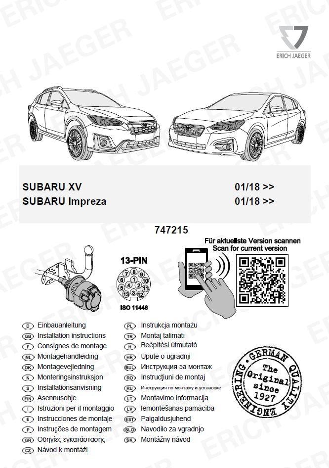 SUBARU XV ARACA ÖZEL ORJİNAL ELEKTRİK MODÜLÜ  (01.2018) 