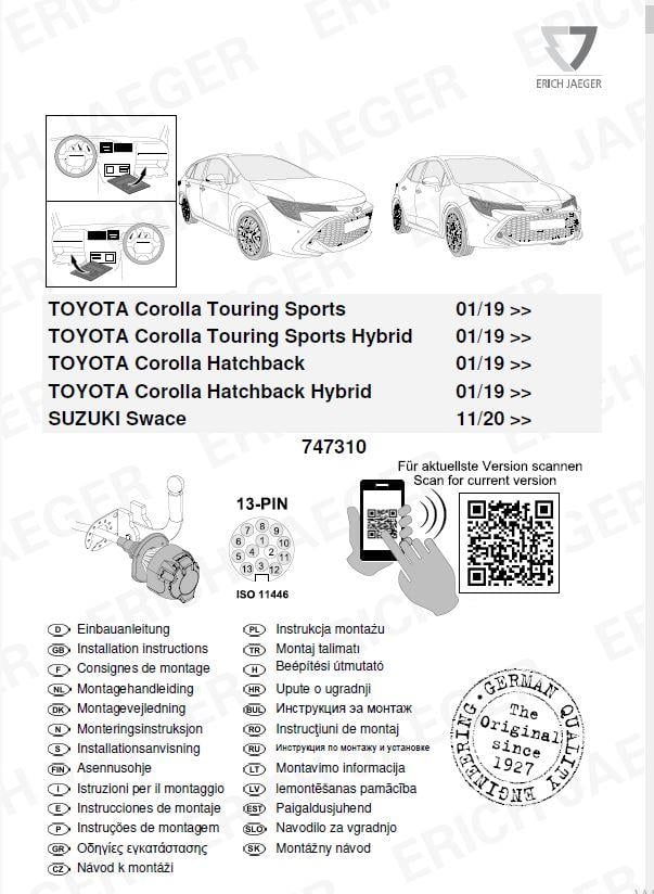 TOYOTA COROLLA TOURING SPORTS ARACA ÖZEL ORJİNAL ELEKTRİK MODÜLÜ 