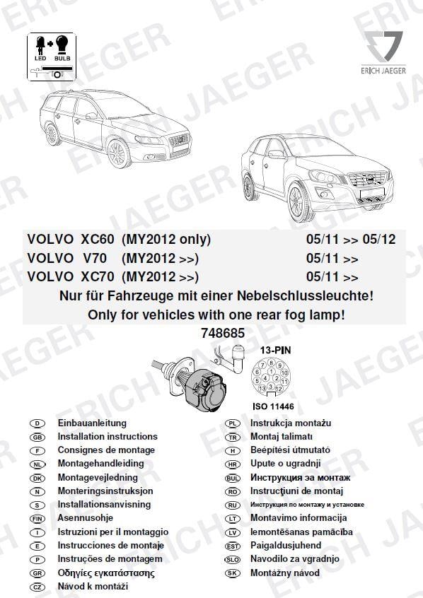 VOLVO XC60 ARACA ÖZEL ORJİNAL ELEKTRİK MODÜLÜ