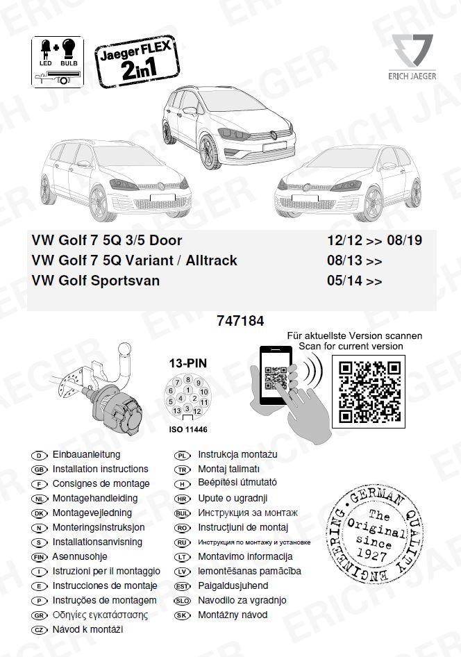 VW GOLF7 Q5 3/5 DOOR ARACA ÖZEL ORJİNAL ELEKTRİK MODÜLÜ