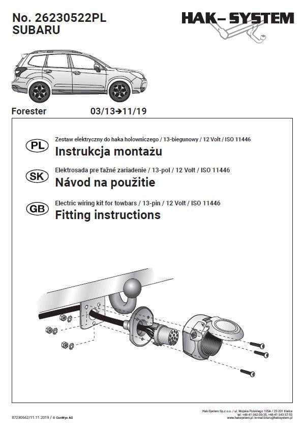 SUBARU FORESTER ARACA ÖZEL ORJİNAL ELEKTRİK MODÜLÜ