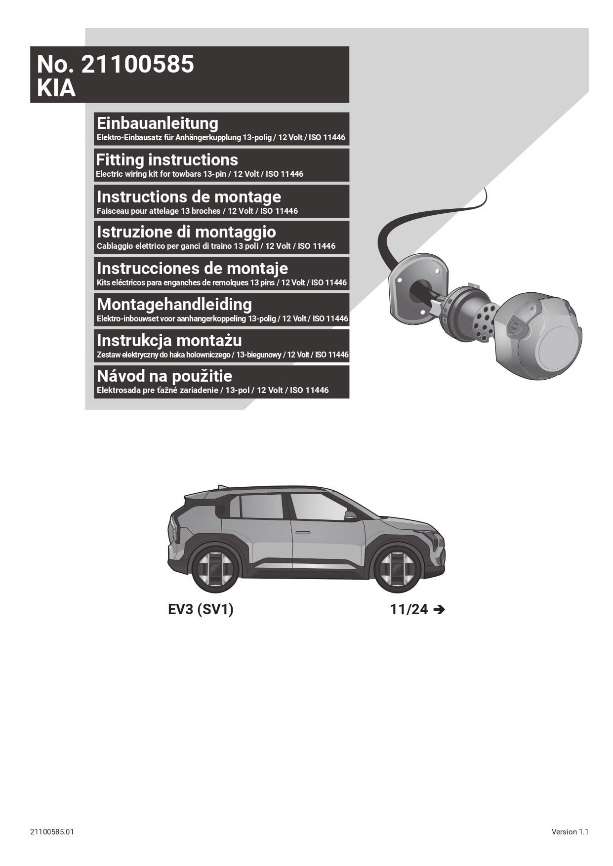 KIA EV3  11/2024- ) ARACA ÖZEL ORJİNAL ELEKTRİK MODÜLÜ 